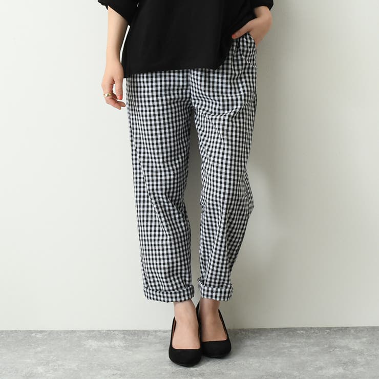 ギンガムチェック柄ストレートパンツ レディース きれいめ 品番 Jokw Real Style リアルスタイル のレディースファッション通販 Shoplist ショップリスト