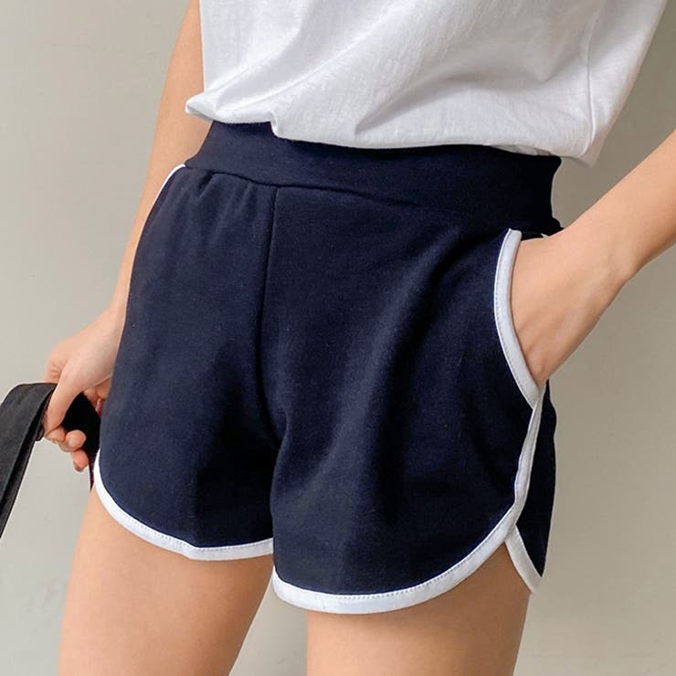 ショートパンツ パイピング ライン[品番：JOKW0012099]｜REAL