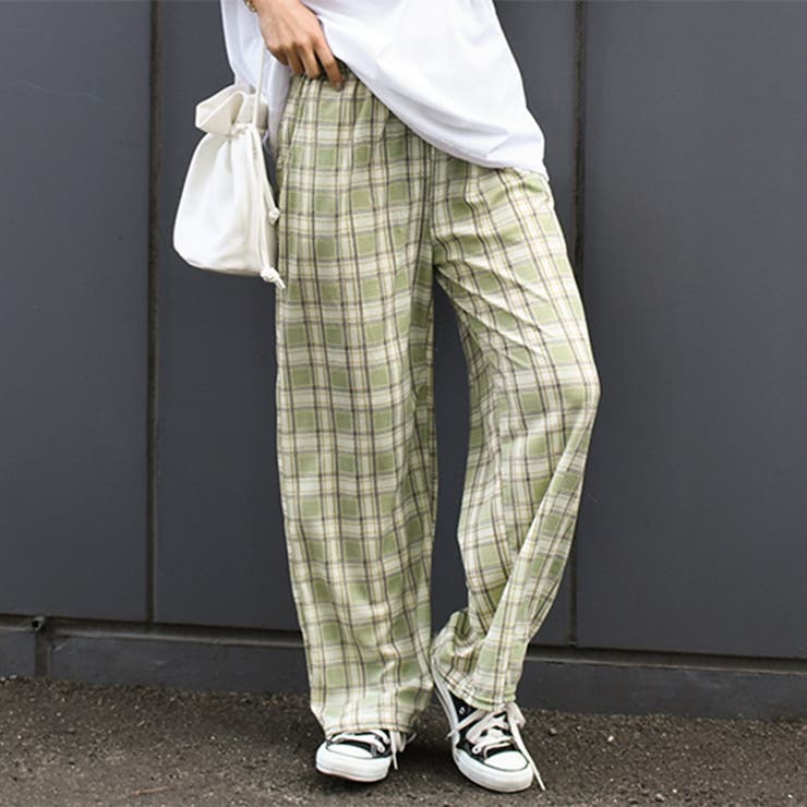 ワイドパンツ レディース チェック[品番：JOKW0012268]｜REAL STYLE  