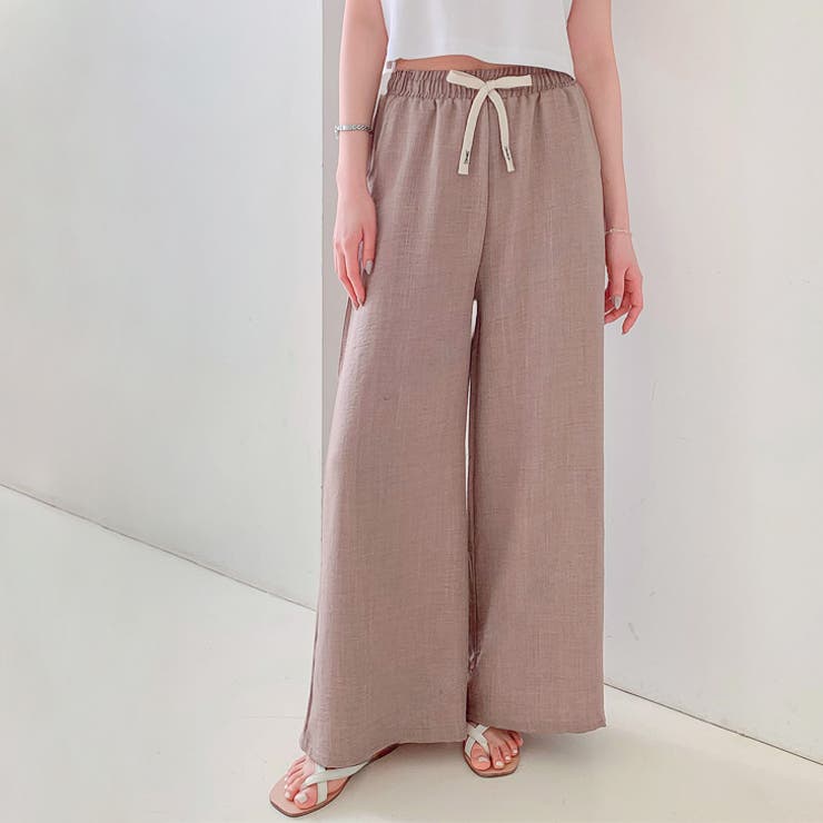 モカ | ワイドパンツ レディース 薄手 | REAL STYLE