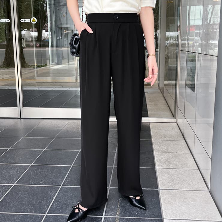 スリム見え ストレートパンツ 黒 スラックス風 カジュアル綺麗 楽天市場】スラックス レディース ロングパンツ ボトムス 春秋