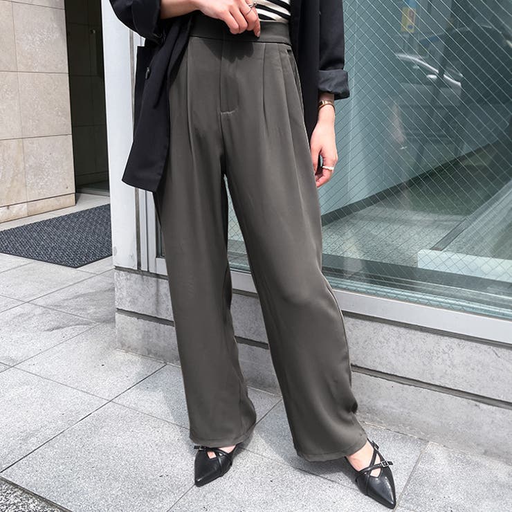 DIESEL美品　レディーススラックス スラックス パンツ エステルカルゼ センタープリーツワイド