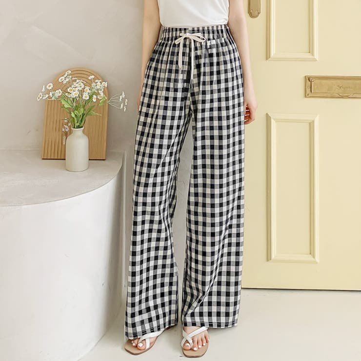 ブラック | ワイドパンツ レディース 丈長め | REAL STYLE