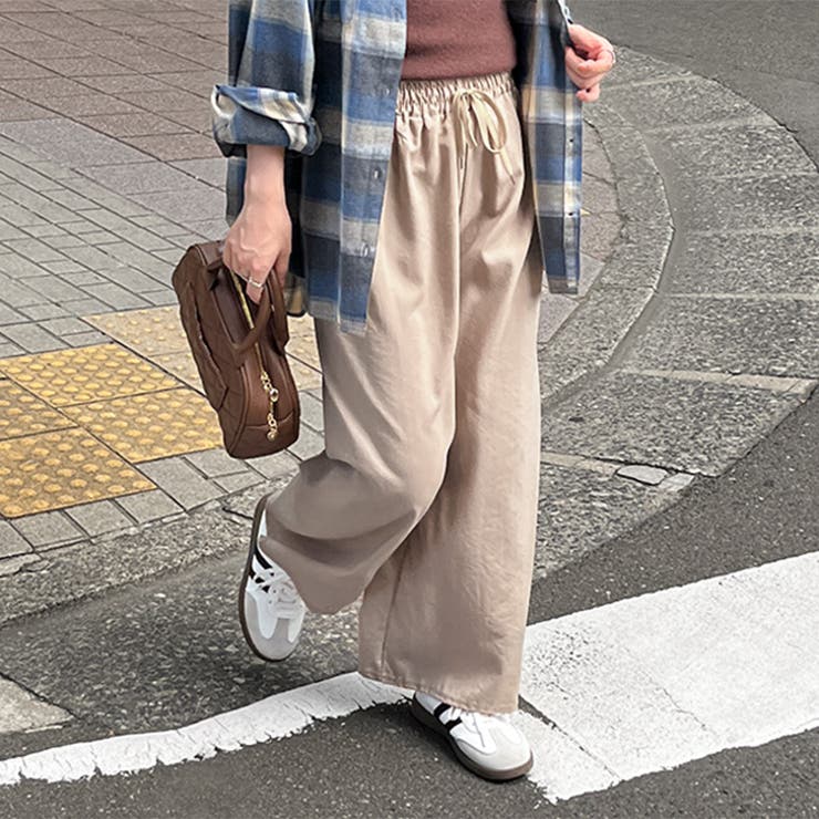 ベージュ | ワイドパンツ レディース 夏 | REAL STYLE