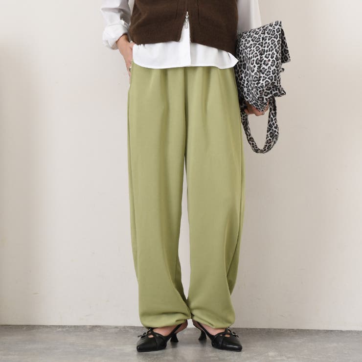 グリーンティー | スウェットパンツ レディース ワイドパンツ | REAL STYLE