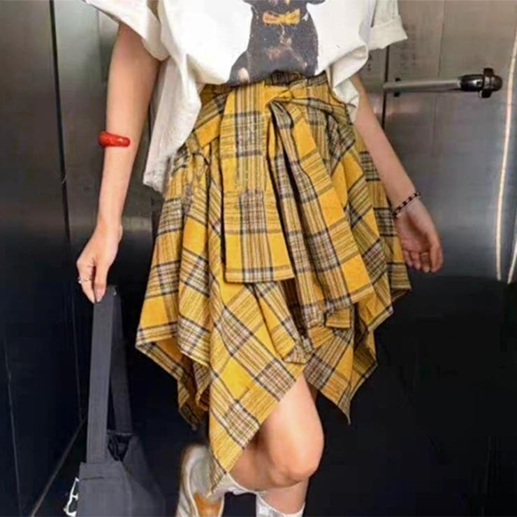 イエロー | ミニスカート レディース チェック | REAL STYLE