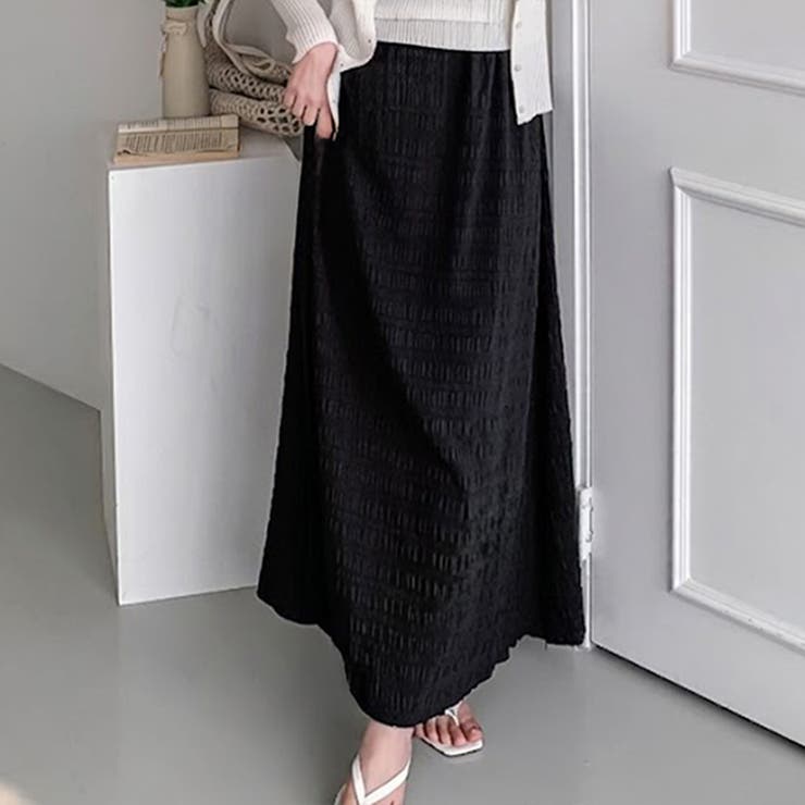 ブラック | ロングスカート フレアスカート 春 | REAL STYLE