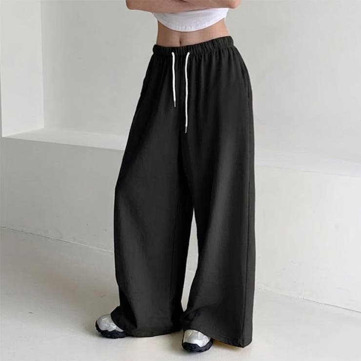 ブラック | ワイドパンツ レディース 春 | REAL STYLE