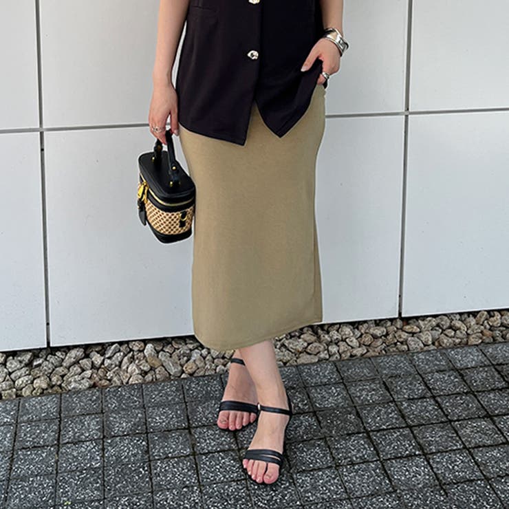 カーキベージュ | タイトスカート ロングスカート レディース | REAL STYLE