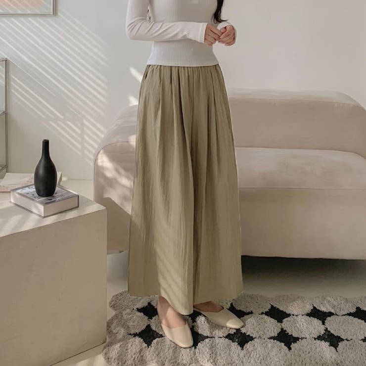 カーキ | フレアパンツ レディース スカーチョ | REAL STYLE