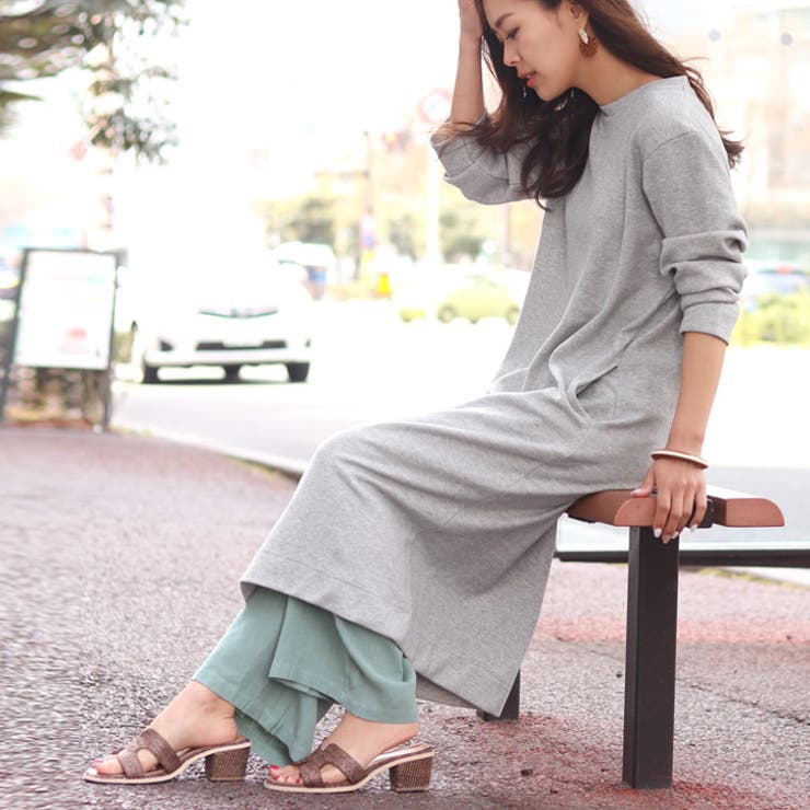 ロング丈スウェットワンピース トップス ロングワンピース 品番 Jokw Real Style リアルスタイル のレディースファッション通販 Shoplist ショップリスト