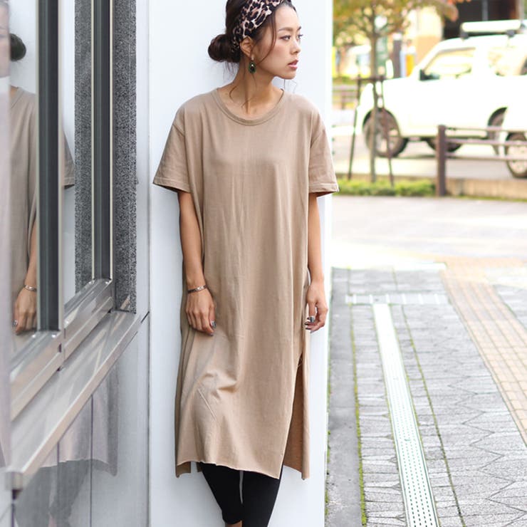 カットオフスリット入りカットソーワンピース レディース トップス 品番 Jokw Real Style リアルスタイル のレディースファッション通販 Shoplist ショップリスト