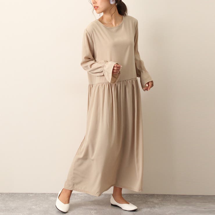 マキシ丈キャンディースリーブとろみワンピース レディース ロングワンピース 品番 Jokw000 Real Style リアルスタイル のレディースファッション通販 Shoplist ショップリスト