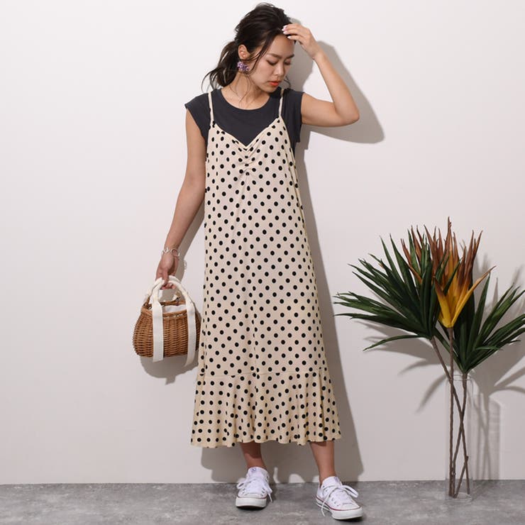 Miss Chloé ドット柄 パフスリーブ ワンピース 日本製 40サイズ Miss Chloé ドット柄 パフスリーブ ワンピース 日本製 40サイズ