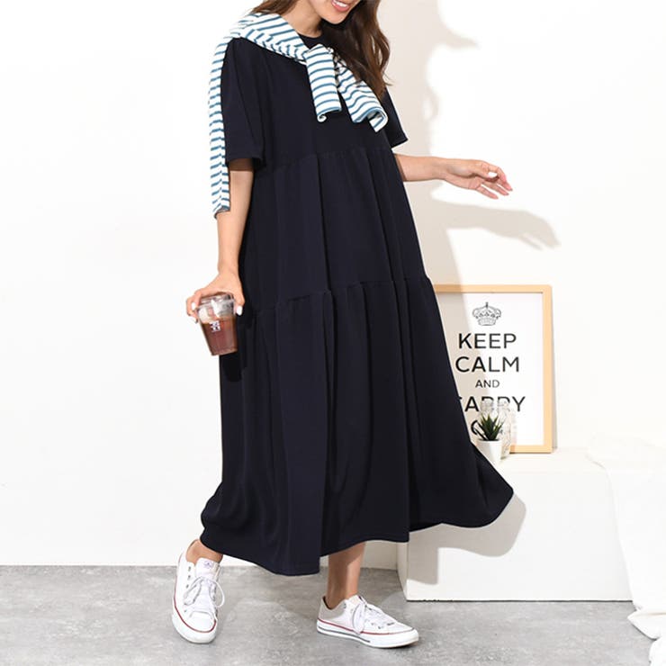 PAPILLON カシュクールトップス 5047 ネイビー Mサイズ Lサイズ 社交ダンス衣装 レッスン パーティー 検定に 重宝する 美シルエット カットソー Tシャツ パピヨン 紺 送料無料