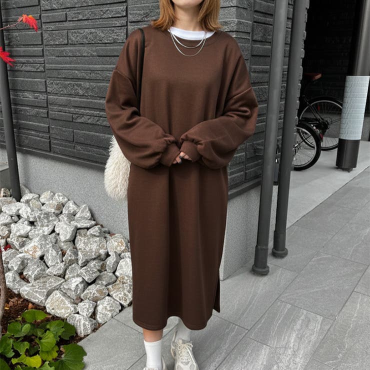 ブラウン | ワンピース レディース 長袖 | REAL STYLE