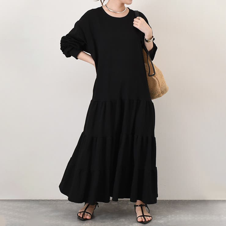 ブラック(ノーマル) | ワンピース レディース 裏起毛 | REAL STYLE