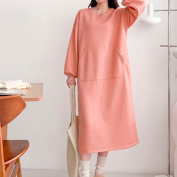 コーラルピンク | ワンピース レディース ロング | REAL STYLE