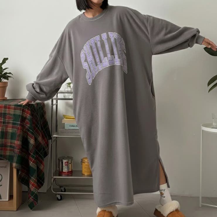 カーキグレー | ワンピース レディース フリース | REAL STYLE