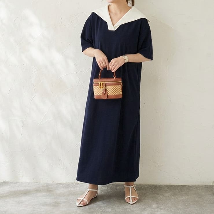 ネイビー | ワンピース レディース 半袖 | REAL STYLE