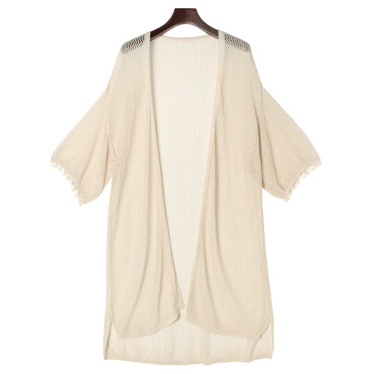 プライド ロングカーディガン 薄手 ベージュ ベルト付 プライド ロングカーディガン 薄手 ベージュ ベルト付