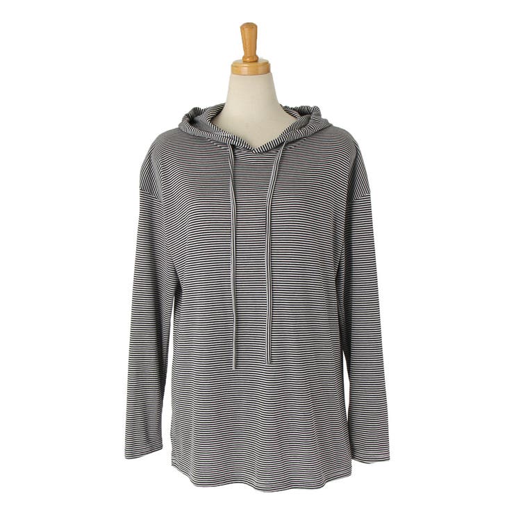 ピンボーダーパーカーカットソー レディース トップス[品番：JOKW0007050]｜REAL  STYLE（リアルスタイル）のレディースファッション通販｜SHOPLIST（ショップリスト）