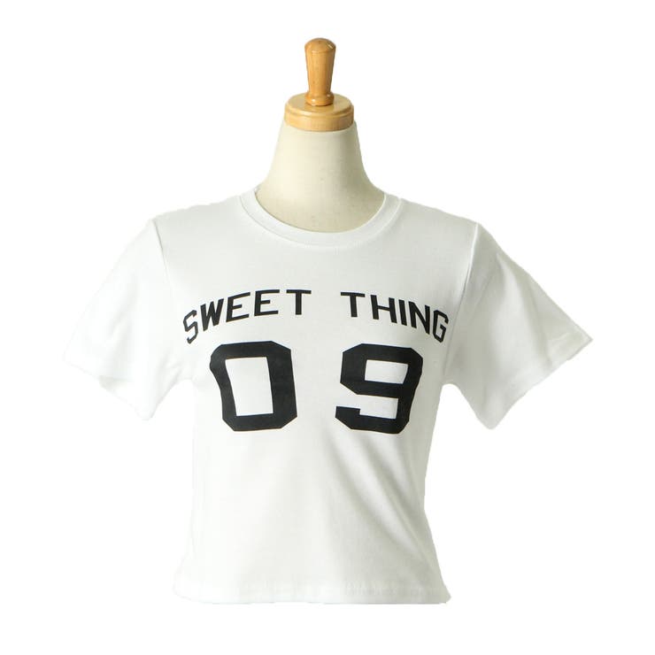 売れ筋商品|||ジョープ Tシャツ レディース トップス Print T-shirt - open white ナンバーロゴプリントショート丈Tシャツ レディース トップス