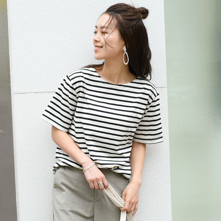 選べる6カラー シンプルボーダー半袖カットソー レディース 品番 Jokw Real Style リアルスタイル のレディース ファッション通販 Shoplist ショップリスト