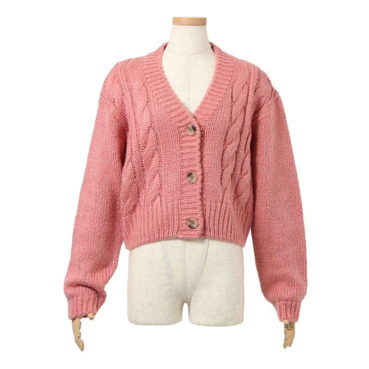 ショート丈vネックケーブルニットカーディガン レディース 秋冬 品番 Jokw Real Style リアルスタイル のレディース ファッション通販 Shoplist ショップリスト