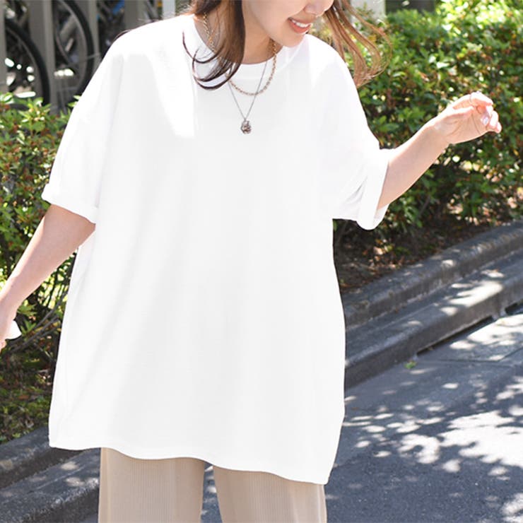 オフホワイト | カットソー レディース 半袖 | REAL STYLE