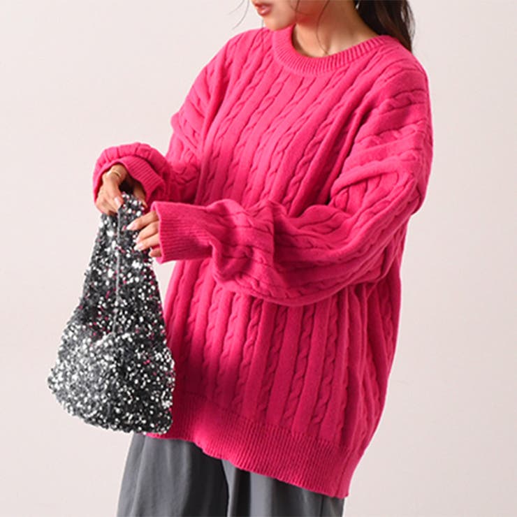 ケーブルニット レディース 長袖[品番：JOKW0014908]｜REAL STYLE