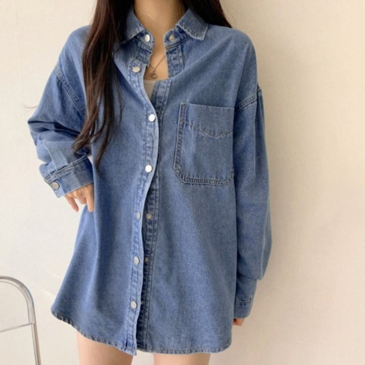 デニムシャツ レディース 大きめ[品番：JOKW0015363]｜REAL