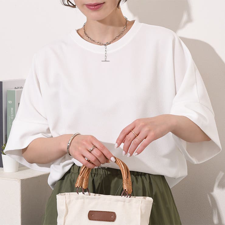オフホワイト | カットソー レディース 半袖 | REAL STYLE