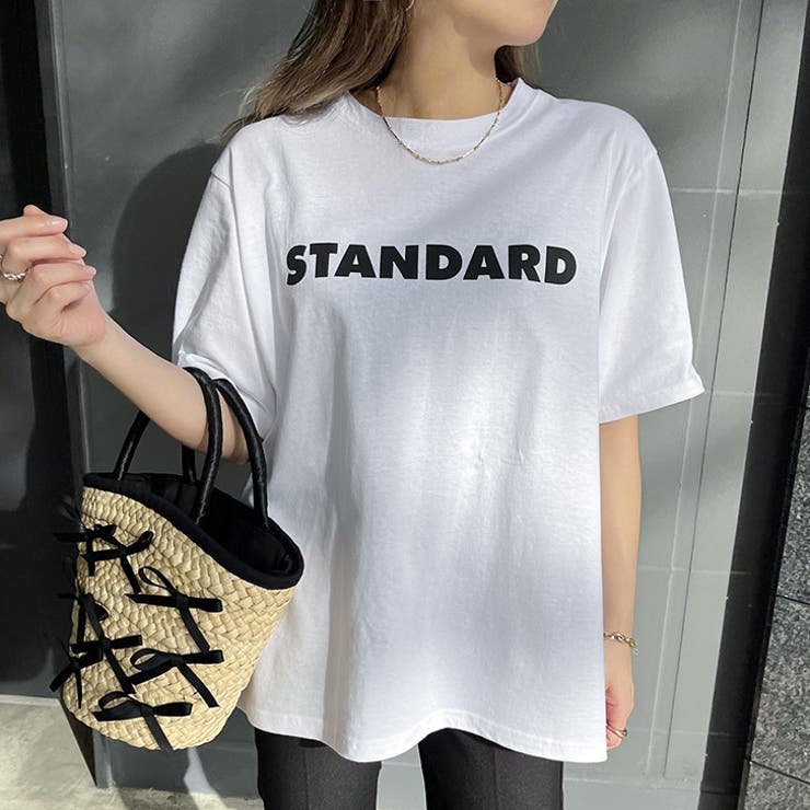 ホワイト | Tシャツ 半袖 ロゴプリント | REAL STYLE