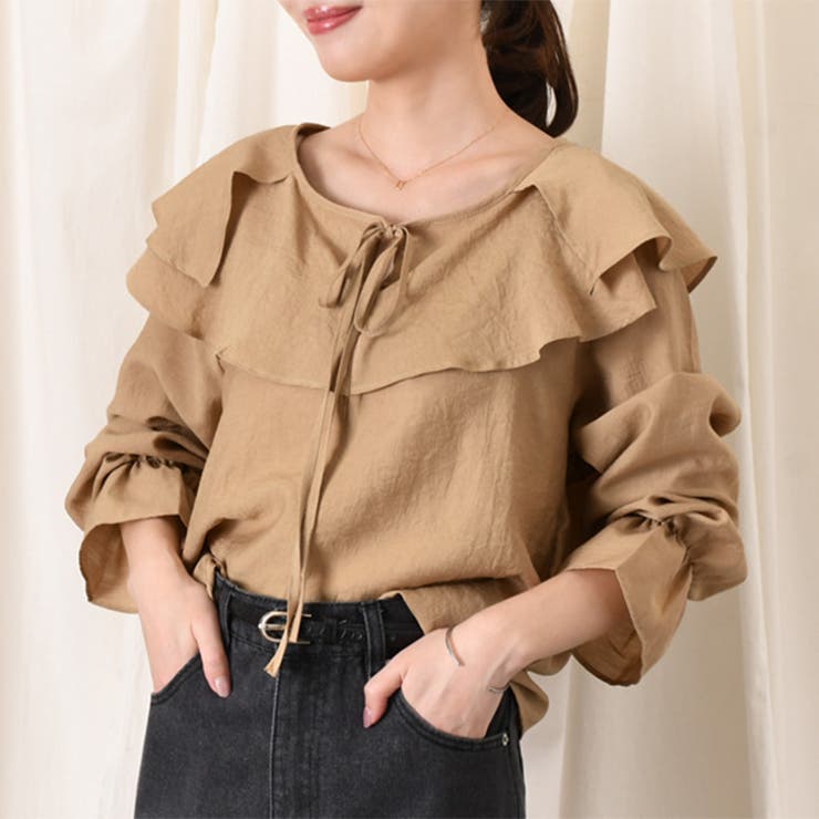 ブラウス 長袖 レディース[品番：JOKW0016930]｜REAL STYLE