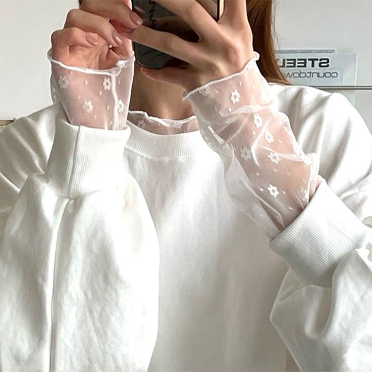 ホワイト | シアー トップス ブラウス | REAL STYLE