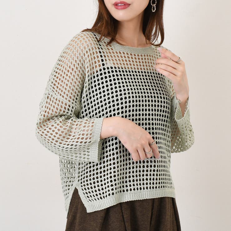 ニット レディース シアー[品番：JOKW0017664]｜REAL STYLE
