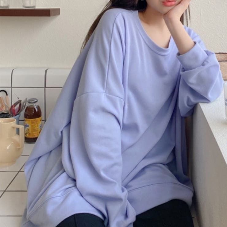 ライトブルー | ライトスウェット レディース 長袖 | REAL STYLE