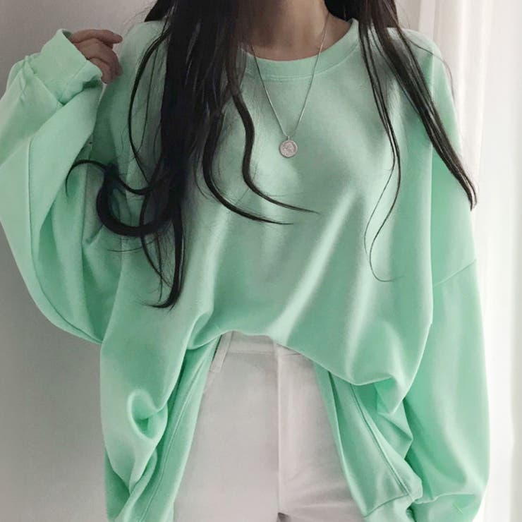 ミントグリーン | ライトスウェット レディース 長袖 | REAL STYLE