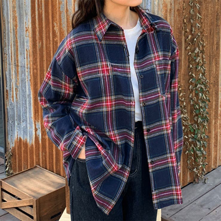レッド | シャツ レディース チェック柄 | REAL STYLE