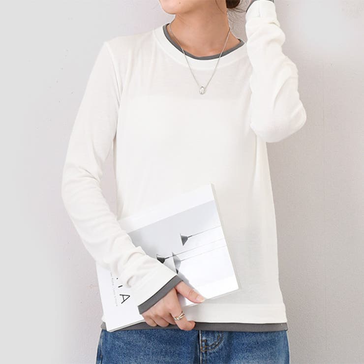 オフホワイト | カットソー レディース 長袖 | REAL STYLE