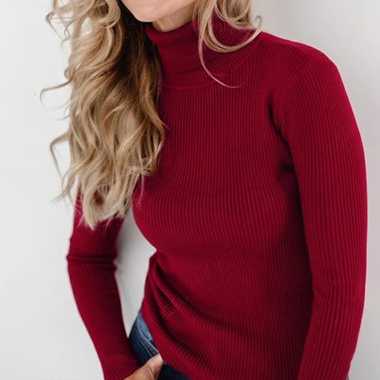 ボルドー | ニット レディース 長袖 | REAL STYLE