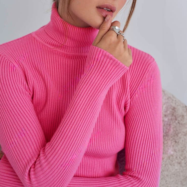 ピンク | ニット レディース 長袖 | REAL STYLE