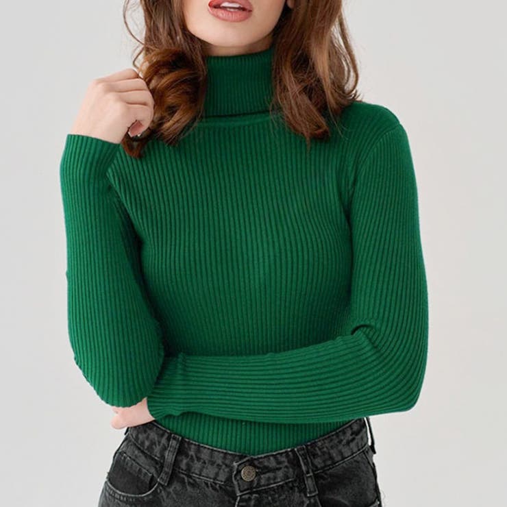 グリーン | ニット レディース 長袖 | REAL STYLE