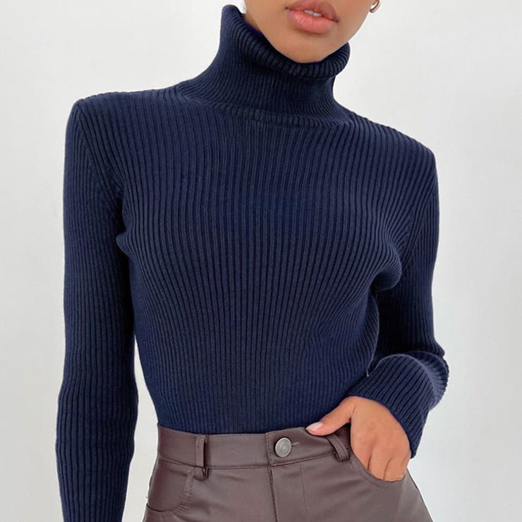 ネイビー | ニット レディース 長袖 | REAL STYLE