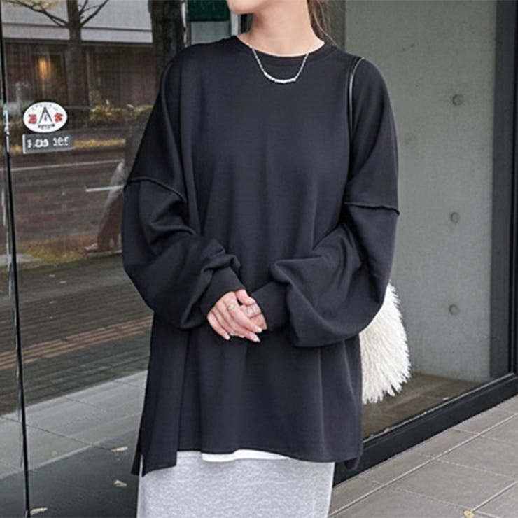 ブラック | ライトスウェット レディース 長袖 | REAL STYLE