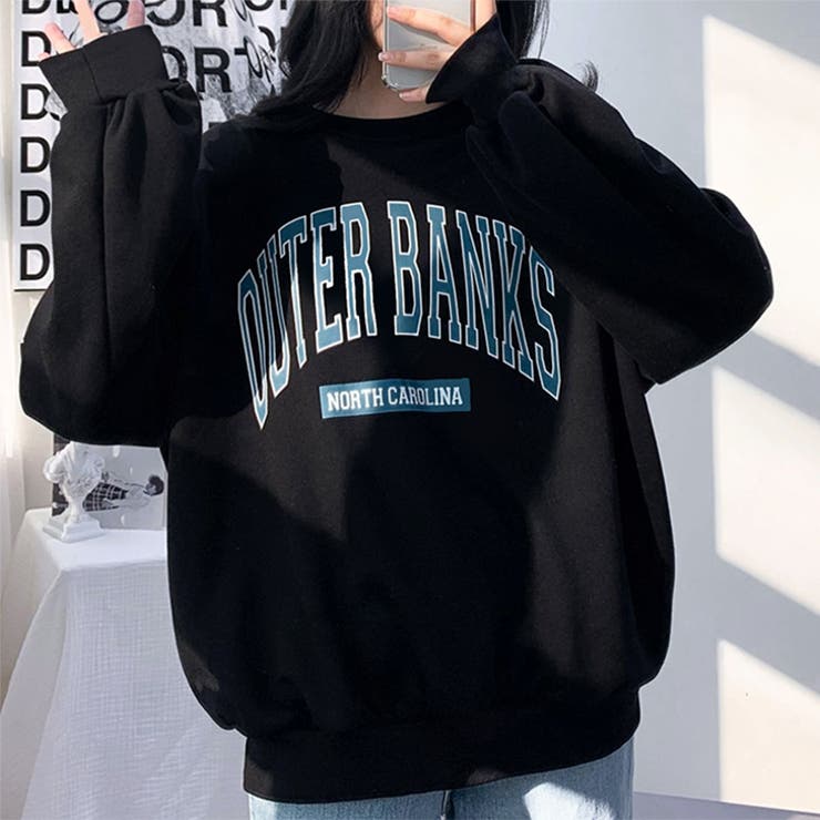 ブラック | スウェット レディース 裏起毛 | REAL STYLE