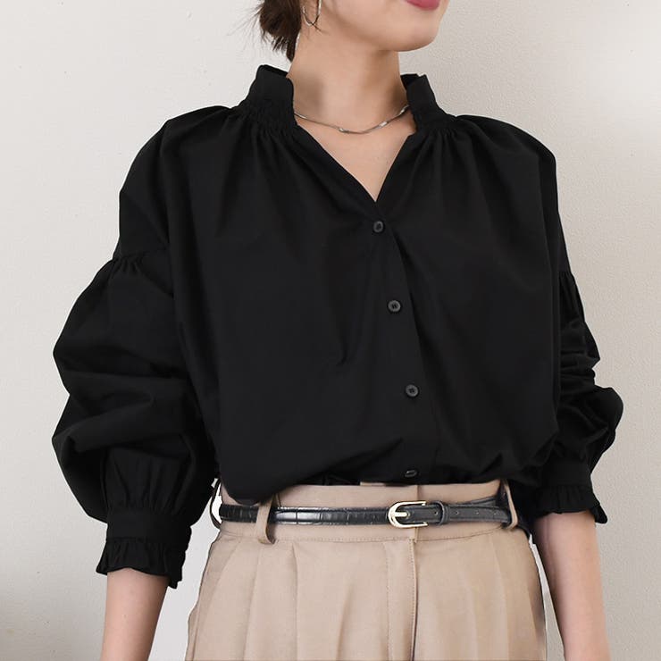 ブラック | ブラウス レディース 長袖 | REAL STYLE