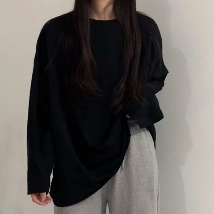 ブラック | カットソー シアートップス レディース | REAL STYLE