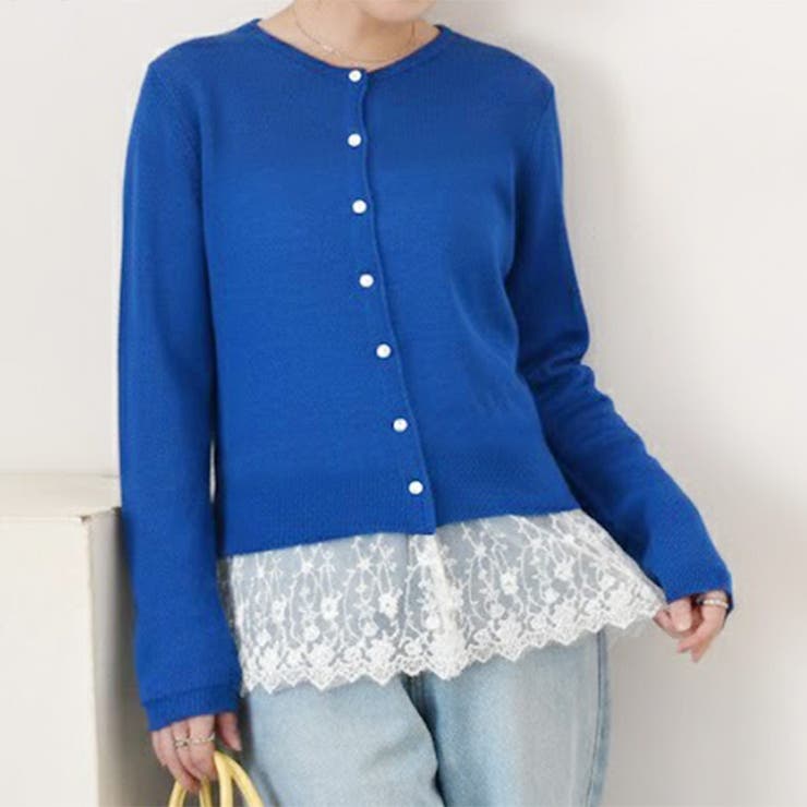 ブルー | カーディガン レディース ニット | REAL STYLE